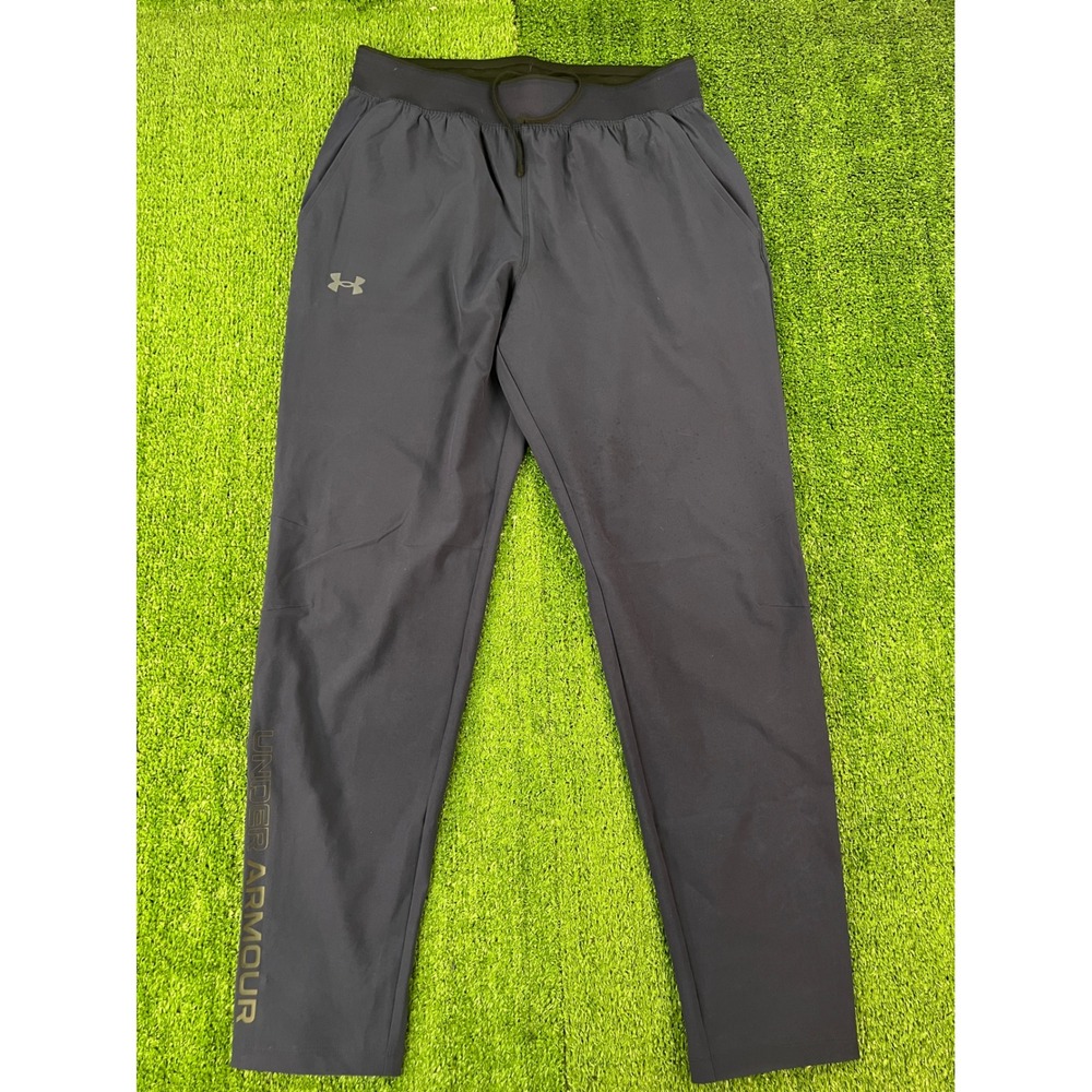 Under Armour Storm Mens Navy Blue Fitted Ankle Zip Training Jogger Pants Large